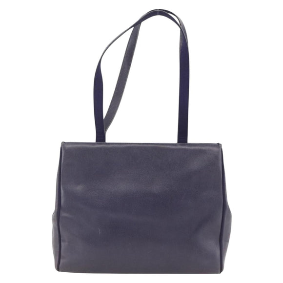 Salvatore Ferragamo Vala Tote Bag Leather Purple Gold Auth BSZ080