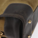 LOEWE Anagram Americana 28 Hand Bag Suede Leather Beige Gold Auth BSZ081-9