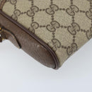 GUCCI GG Supreme Web Sherry Line Bag PVC Beige Gold 116 02 089 Auth BSZ082-11