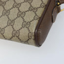 GUCCI GG Supreme Web Sherry Line Bag PVC Beige Gold 116 02 089 Auth BSZ082-12