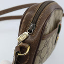 GUCCI GG Supreme Web Sherry Line Bag PVC Beige Gold 116 02 089 Auth BSZ082-15
