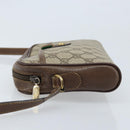 GUCCI GG Supreme Web Sherry Line Bag PVC Beige Gold 116 02 089 Auth BSZ082-5