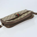 GUCCI GG Supreme Web Sherry Line Bag PVC Beige Gold 116 02 089 Auth BSZ082-6