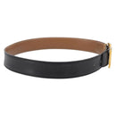 HERMES Constance Reversible Belt Leather 30.7"" Black Auth BSZ096-4