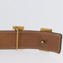 HERMES Constance Reversible Belt Leather 30.7"" Black Auth BSZ096-6