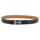 HERMES Constance Mini Reversible Belt Leather 29.1"" Black Auth BSZ097-1