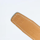 HERMES Constance Mini Reversible Belt Leather 29.1"" Black Auth BSZ097-13