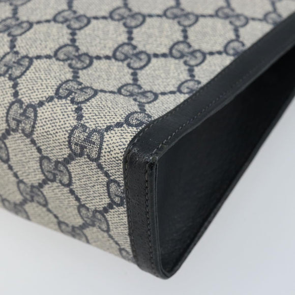 GUCCI GG Supreme Clutch PVC Navy Auth BSZ101