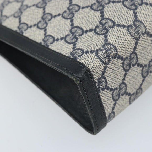 GUCCI GG Supreme Clutch PVC Navy Auth BSZ101