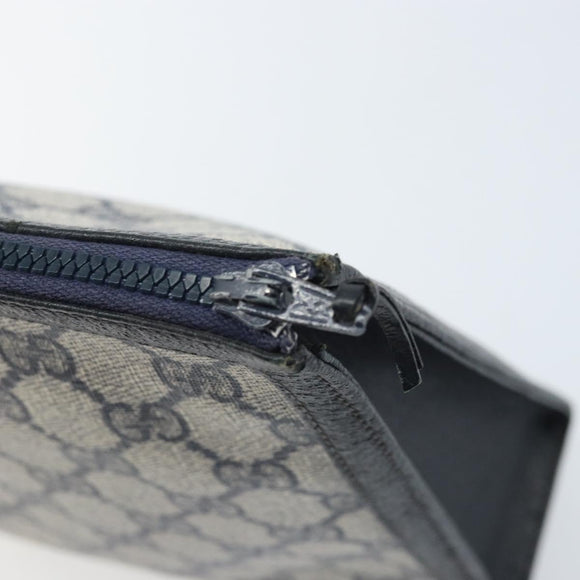 GUCCI GG Supreme Clutch PVC Navy Auth BSZ101