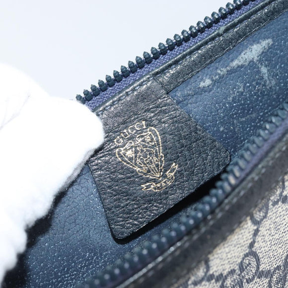 GUCCI GG Supreme Clutch PVC Navy Auth BSZ101