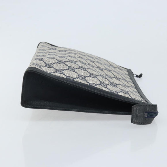 GUCCI GG Supreme Clutch PVC Navy Auth BSZ101