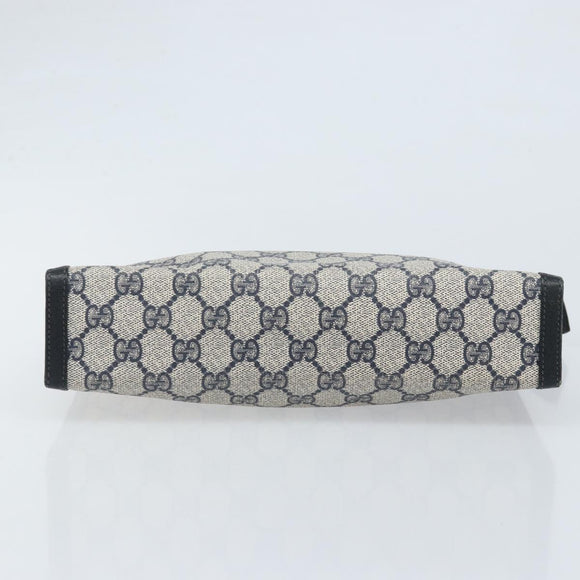 GUCCI GG Supreme Clutch PVC Navy Auth BSZ101