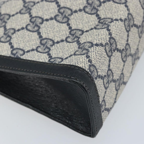 GUCCI GG Supreme Clutch PVC Navy Auth BSZ101
