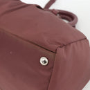 PRADA Hand Bag Nylon 2way Bordeaux Silver Auth BSZ102A-9