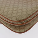 CELINE Macadam Canvas Shoulder Bag PVC Beige Gold Auth BSZ103-16