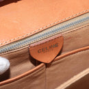 CELINE Macadam Canvas Shoulder Bag PVC Beige Gold Auth BSZ103-19