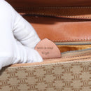 CELINE Macadam Canvas Shoulder Bag PVC Beige Gold Auth BSZ103-12