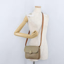 CELINE Macadam Canvas Shoulder Bag PVC Beige Gold Auth BSZ103-24