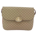 CELINE Macadam Canvas Shoulder Bag PVC Beige Gold Auth BSZ103-13