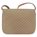 CELINE Macadam Canvas Shoulder Bag PVC Beige Gold Auth BSZ103-2