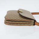 CELINE Macadam Canvas Shoulder Bag PVC Beige Gold Auth BSZ103-3