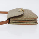 CELINE Macadam Canvas Shoulder Bag PVC Beige Gold Auth BSZ103-4