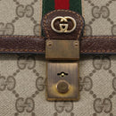 GUCCI GG Supreme Web Sherry Line Bag PVC Beige Gold 89 02 077 Auth BSZ106-18