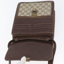 GUCCI GG Supreme Web Sherry Line Bag PVC Beige Gold 89 02 077 Auth BSZ106-9