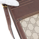 GUCCI GG Supreme Web Sherry Line Bag PVC Beige Gold 89 02 077 Auth BSZ106-25