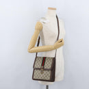 GUCCI GG Supreme Web Sherry Line Bag PVC Beige Gold 89 02 077 Auth BSZ106-27