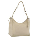 Salvatore Ferragamo Shoulder Bag Canvas Beige Silver Auth BSZ107-1