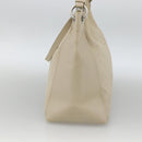 Salvatore Ferragamo Shoulder Bag Canvas Beige Silver Auth BSZ107-5