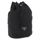 PRADA Drawstring Pouch Nylon Black Auth BSZ108-1