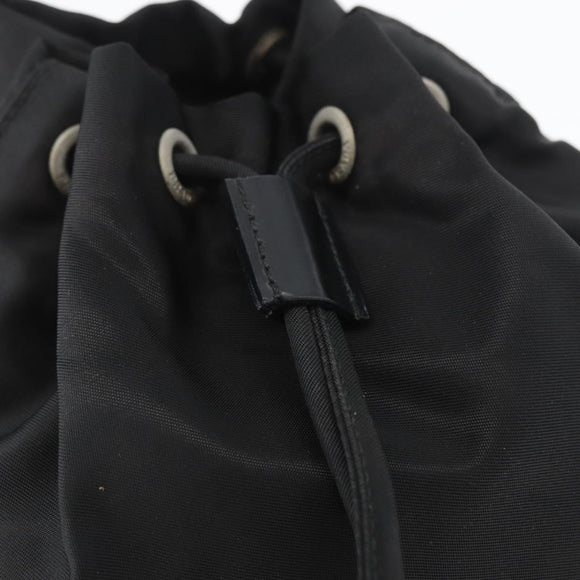 PRADA Drawstring Pouch Nylon Black Auth BSZ108