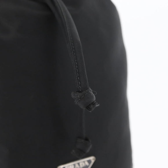 PRADA Drawstring Pouch Nylon Black Auth BSZ108