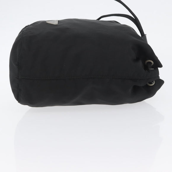 PRADA Drawstring Pouch Nylon Black Auth BSZ108