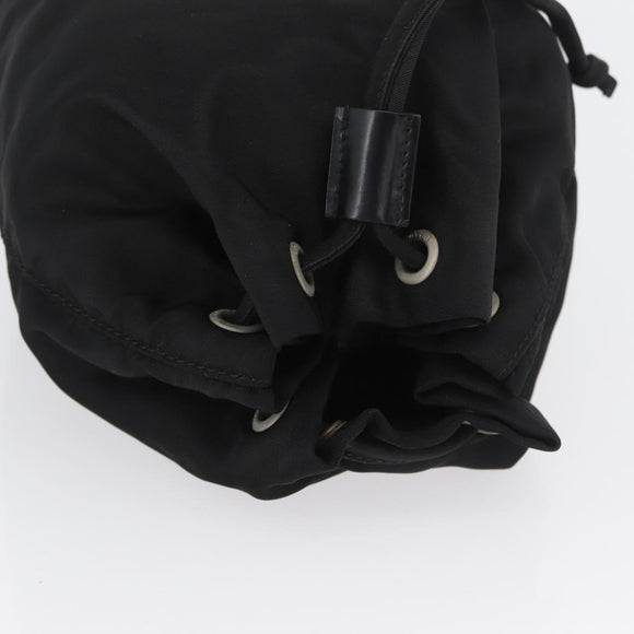 PRADA Drawstring Pouch Nylon Black Auth BSZ108