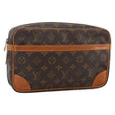 LOUIS VUITTON Monogram Compiegne 28 Clutch Bag M51845 LV Auth BSZ110A-1