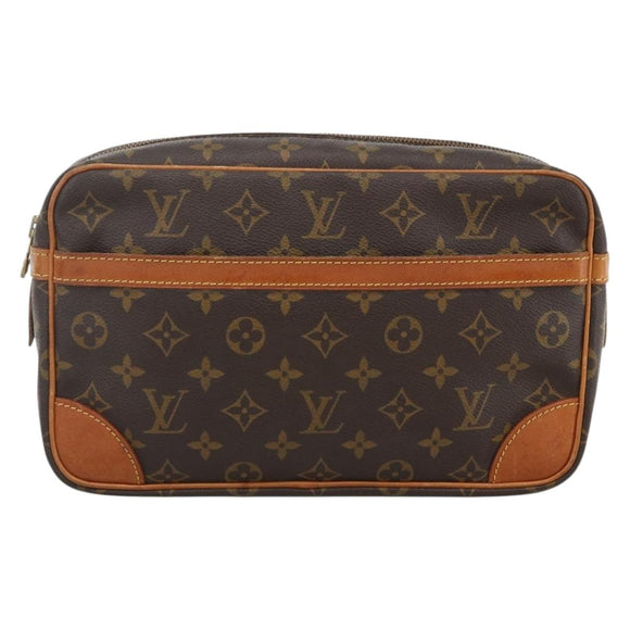 LOUIS VUITTON Monogram Compiegne 28 Clutch Bag M51845 LV Auth BSZ110A