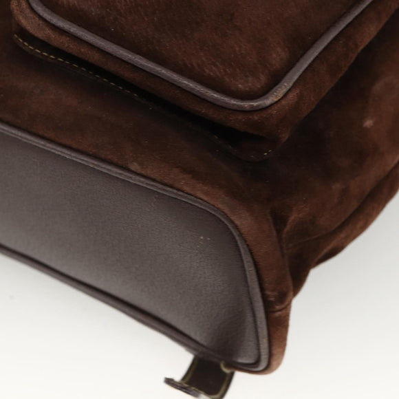 GUCCI Bamboo Backpack Leather Brown Gold 003 2058 0016 Auth BSZ111