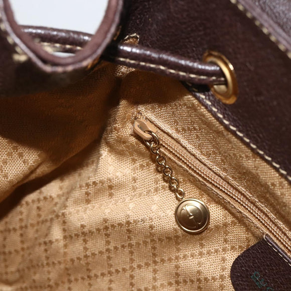 GUCCI Bamboo Backpack Leather Brown Gold 003 2058 0016 Auth BSZ111