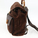 GUCCI Bamboo Backpack Leather Brown Gold 003 2058 0016 Auth BSZ111-5
