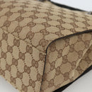 GUCCI GG Canvas Bamboo Hand Bag Nylon Beige Silver 002 1016 Auth BSZ113-10