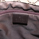 GUCCI GG Canvas Bamboo Hand Bag Nylon Beige Silver 002 1016 Auth BSZ113-14