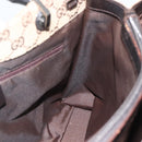 GUCCI GG Canvas Bamboo Hand Bag Nylon Beige Silver 002 1016 Auth BSZ113-16