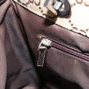 GUCCI GG Canvas Bamboo Hand Bag Nylon Beige Silver 002 1016 Auth BSZ113-18