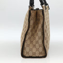 GUCCI GG Canvas Bamboo Hand Bag Nylon Beige Silver 002 1016 Auth BSZ113-4