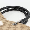 GUCCI GG Canvas Bamboo Hand Bag Nylon Beige Silver 002 1016 Auth BSZ113-8