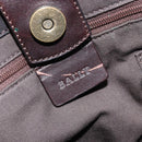 BALLY Hand Bag Leather Brown Gold Auth BSZ117-16